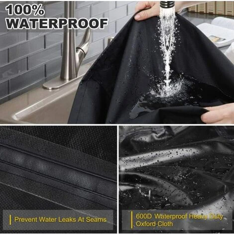 Housse Barbecue, Bache Barbecue Exterieur 100% Impermeable - Housse Pour Barbecue 600D Tissu Oxford Ne Se Décolore Pas Bâche Barbecue Housse Plancha Pour Weber Char Broil (147x61x122CM) 5 Housse Barbecue, Bache Barbecue Exterieur 100% Impermeable - Housse Pour Barbecue 600D Tissu Oxford Ne Se Décolore Pas Bâche Barbecue Housse Plancha Pour Weber Char Broil (147x61x122CM) – Image 3