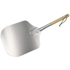 Relaxdays Pelle à Pizza, Aluminium, Manche En Bois, Spatule Professionnelle Pour Four, 30,5 X 30,5 Cm Nature/argenté -Jardin Calme Soldes Magasin 100266168 3
