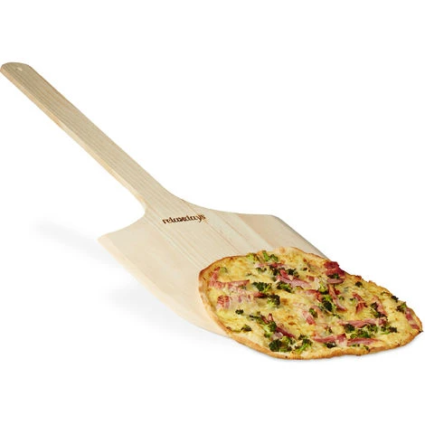 Relaxdays Pelle à Pizza En Bois Avec Poignée HxlxP: 1 X 30 X 78 Cm Pour Mettre Au Four, Nature 3 Relaxdays Pelle à Pizza En Bois Avec Poignée HxlxP: 1 X 30 X 78 Cm Pour Mettre Au Four, Nature