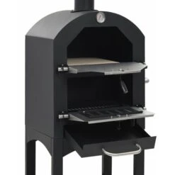 Four à Pizza D'extérieur Au Charbon Pierre D'argile Réfractaire VidaXL -Jardin Calme Soldes Magasin 11121887 4
