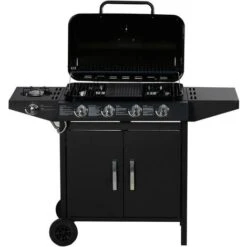 Barbecue Gaz Festa 5 - 5 Brûleurs Dont 1 Latéral - 12.9 Kw- Noir -Jardin Calme Soldes Magasin 12253705 4