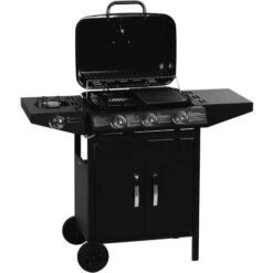 Barbecue Gaz Festa 4 - 4 Brûleurs Dont 1 Latéral - 10.5kW - Noir -Jardin Calme Soldes Magasin 12253706 4