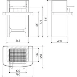 Support De Barbecue Au Charbon Béton Avec étagère VidaXL -Jardin Calme Soldes Magasin 12347326 3