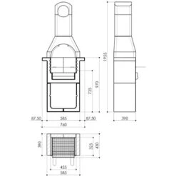 Support De Barbecue Au Charbon De Bois Béton Avec Cheminée VidaXL 9 Support De Barbecue Au Charbon De Bois Béton Avec Cheminée VidaXL -Jardin Calme Soldes Magasin 12377763 3