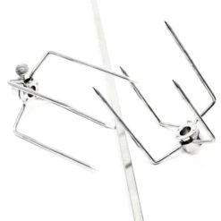 Tournebroche BBQ 70cm 230V En Acier Affiné 2 Fourches Incluses Broches Grillade Rôtisserie -Jardin Calme Soldes Magasin 13264274 4