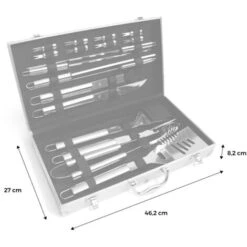 Alice's Garden - Mallette D'ustensiles Pour Barbecue Et Plancha -18 Pièces -Jardin Calme Soldes Magasin 1421548 5