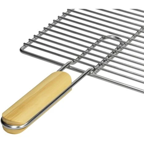 Grille De Barbecue BBQ Avec Double Manche Dimension 60x40cm En Acier Inoxydable 7 Grille De Barbecue BBQ Avec Double Manche Dimension 60x40cm En Acier Inoxydable – Image 5