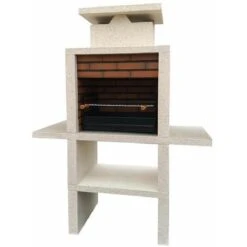 No Name Barbecue Fixe Pierre Et Brique Double Tablette Tomar - Revêtement Pierre