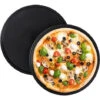 Relaxdays Plaque à Pizzas, Lot De 2, Plat à Four, Acier Au Carbone, Moule, Plateau, Antiadhésive, Ronde, ∅ 32 Cm, Gris