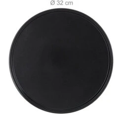 Relaxdays Plaque à Pizzas, Lot De 2, Plat à Four, Acier Au Carbone, Moule, Plateau, Antiadhésive, Ronde, ∅ 32 Cm, Gris -Jardin Calme Soldes Magasin 17981816 4