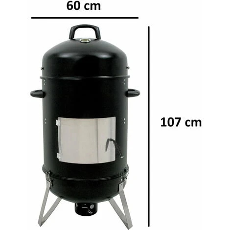BBQ-Toro Fumoir Hickory Ø 46 Cm Gril De Charbon De Bois Avec Couvercle Barbecue Smoker 6 BBQ-Toro Fumoir Hickory Ø 46 Cm Gril De Charbon De Bois Avec Couvercle Barbecue Smoker – Image 4