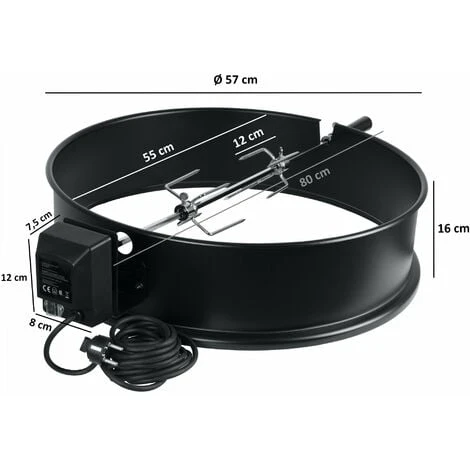 BBQ-Toro Set De Broche à Barbecue Pour Barbecue à Boules De 57 Cm Avec Moteur 4 BBQ-Toro Set De Broche à Barbecue Pour Barbecue à Boules De 57 Cm Avec Moteur – Image 2