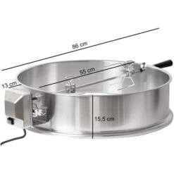 BBQ-Toro Set De Broche à Barbecue En Acier Inoxydable Pour Barbecue à Boules De 57 Cm Avec Moteur -Jardin Calme Soldes Magasin 18087015 2