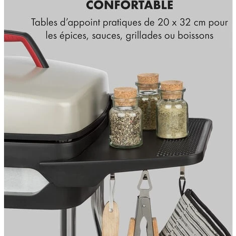 Gatsby Grill électrique 2000W Revêtement Antiadhésif - Beige & Noir 5 Gatsby Grill électrique 2000W Revêtement Antiadhésif - Beige & Noir – Image 3