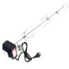 Tournebroche BBQ 82cm 230V En Acier Affiné 2 Fourches Incluses Broches Grillade Rôtisserie -Jardin Calme Soldes Magasin 18161457 1