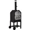 OUTSUNNY Four à Pizza Extérieur Au Charbon De Bois - Barbecue Sur Roulettes - Four à Bois - Pierre Réfractaire - Cheminée, Jauge Température - Acier Inox.noir Gris 1 OUTSUNNY Four à Pizza Extérieur Au Charbon De Bois - Barbecue Sur Roulettes - Four à Bois - Pierre Réfractaire - Cheminée, Jauge Température - Acier Inox.noir Gris -Jardin Calme Soldes Magasin 18261302 1