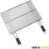 Grille De Barbecue Double - Rectangulaire - 2 Poignées - 60x40 Cm - Cook'in Garden -Jardin Calme Soldes Magasin 18389924 1