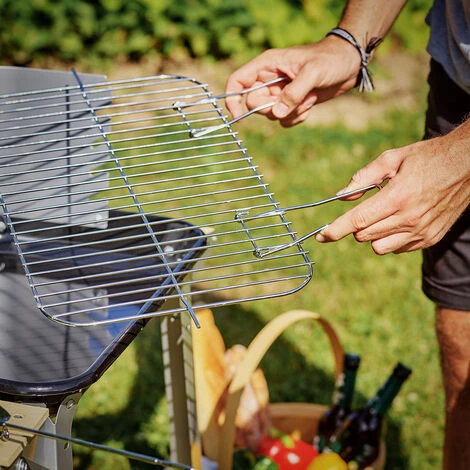 Deuba Barbecue Mobile Avec Grille Réglable Avec Roues Et Poignée 83 X 44 X 87 Cm Métal Et Bois BBQ, Grillades Cuisson 5 Deuba Barbecue Mobile Avec Grille Réglable Avec Roues Et Poignée 83 X 44 X 87 Cm Métal Et Bois BBQ, Grillades Cuisson – Image 3