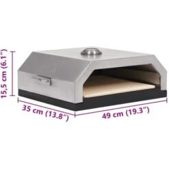 Four à Pizza Avec Pierre En Céramique Pour Barbecue Au Charbon VidaXL -Jardin Calme Soldes Magasin 18515925 3