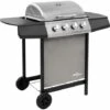 Barbecue Gril à Gaz Avec 4 Brûleurs Noir Et Argenté VidaXL 2 Barbecue Gril à Gaz Avec 4 Brûleurs Noir Et Argenté VidaXL -Jardin Calme Soldes Magasin 18800625 1