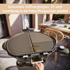 SUNTEC Barbecue Sur Pied Electrique BBQ-9479 [bonnet Détachable Avec Indication De La Température, Tableau Intégré, Plaque à Griller 46x35 Cm, Max. 2400 W] -Jardin Calme Soldes Magasin 19322992 5