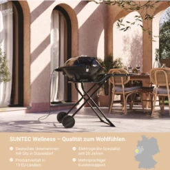 SUNTEC Barbecue Sur Pied Electrique BBQ-9493 [Convient également Comme Grill De Table électrique à Barbecue, Avec étagère, Thermostat Réglable, Max. 2400 W] -Jardin Calme Soldes Magasin 19323000 3