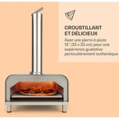 KLARSTEIN Diavolo - Four à Pizza, Allant Jusqu'à 430°C, Pierre à Pizza De 13, 33cm De Diamètre, Acier Inoxydable, Nettoyage Facile, Alimenté Au Pellet, Polyvalent, Facile à Transporter - Argent 9 KLARSTEIN Diavolo - Four à Pizza, Allant Jusqu'à 430°C, Pierre à Pizza De 13, 33cm De Diamètre, Acier Inoxydable, Nettoyage Facile, Alimenté Au Pellet, Polyvalent, Facile à Transporter - Argent -Jardin Calme Soldes Magasin 19895726 3