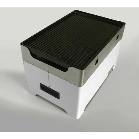 Barbecue à Granulés Nomade Blanc Avec Plaque émaillée Lisse 4 Barbecue à Granulés Nomade Blanc Avec Plaque émaillée Lisse – Image 2