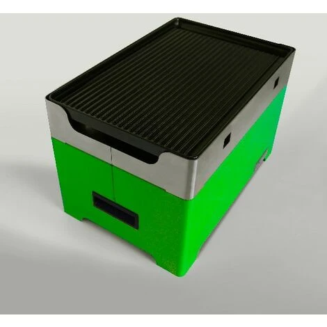 Barbecue à Granulés Nomade Vert Avec Plaque émaillée Lisse 4 Barbecue à Granulés Nomade Vert Avec Plaque émaillée Lisse – Image 2