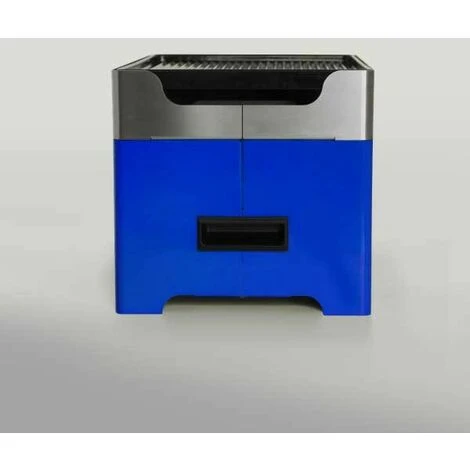 Barbecue à Granulés Nomade Bleu Avec Plaque émaillée Lisse 5 Barbecue à Granulés Nomade Bleu Avec Plaque émaillée Lisse – Image 3