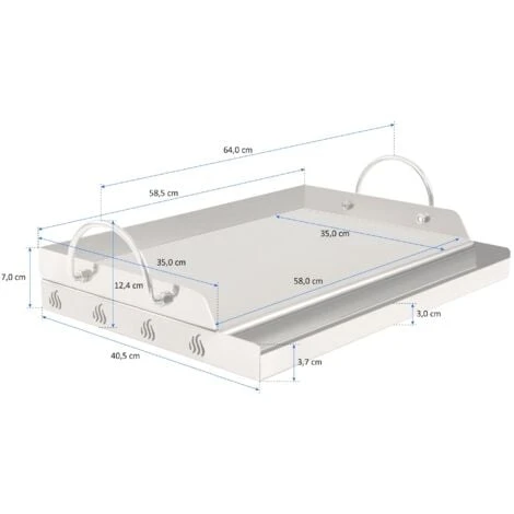 BBQ-Toro Plaque De Grill Universelle En Acier Inoxydable 64 X 40,5 Cm 6 BBQ-Toro Plaque De Grill Universelle En Acier Inoxydable 64 X 40,5 Cm – Image 4