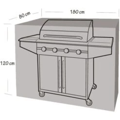 Housse De Protection Pour Barbecue Et Plancha Werkapro 180 X 80 X 120 Cm