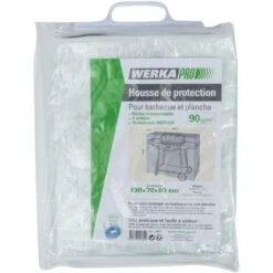 Housse Barbecue Et Plancha 130x70x80cm Werkapro -Jardin Calme Soldes Magasin 24696365 4
