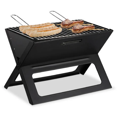 Relaxdays Barbecue Pliable, Avec Charbon Et Foyer, Pour Camping Et Pique NiqueHlP 30x45,5x30cm. Noir 3 Relaxdays Barbecue Pliable, Avec Charbon Et Foyer, Pour Camping Et Pique NiqueHlP 30x45,5x30cm. Noir