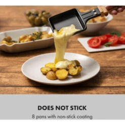 Tournedo Raclette 1200 W Fonte D'aluminium 8 Personnes Décor Bois -Jardin Calme Soldes Magasin 27488173 4