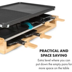 Tournedo Raclette 1200 W Fonte D'aluminium 8 Personnes Décor Bois -Jardin Calme Soldes Magasin 27488173 5