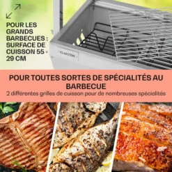 Klarstein Tourne Broche Electrique 2 En 1, Mechoui, Rotisserie Et Gril De Barbecue, Broche Cochon De Lait, Tourne Broche Barbecue Avec 2 Broches, Rotissoire, Mini Bbq Grill Barbecue Inox Sur Roues -Jardin Calme Soldes Magasin 27488207 4