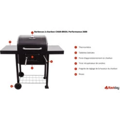 Barbecue à Charbon CHAR-BROIL Performance 2600 -Jardin Calme Soldes Magasin 30794782 4