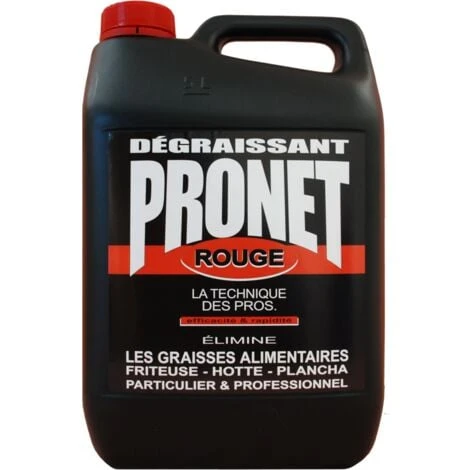 PRONET Dégraissant Alimentaire 5 Litres Rouge - PRONET 3 PRONET Dégraissant Alimentaire 5 Litres Rouge - PRONET