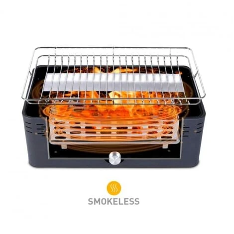 Barbecue De Table Au Charbon De Bois Sans Fumée Avec Ventilateur Merapi Couleur: Noir 7 Barbecue De Table Au Charbon De Bois Sans Fumée Avec Ventilateur Merapi Couleur: Noir – Image 5