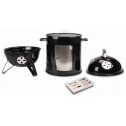 Barbecue Fumoir Au Charbon De Bois Ø44cm – Jacques – Smoker Premium Avec Aérateurs. Fumoir. Gril. Boite De Fumage. Noir 11 Barbecue Fumoir Au Charbon De Bois Ø44cm – Jacques – Smoker Premium Avec Aérateurs. Fumoir. Gril. Boite De Fumage. Noir -Jardin Calme Soldes Magasin 32169543 5