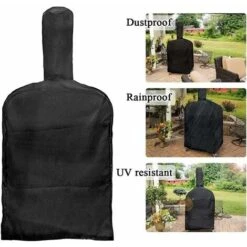 RHAFAYRE Housse De Four à Pizza, Housse De Pluie Pour Barbecue Pour Four à Pizza Résistant à L'eau Et à La Poussière, Pour Tous Les Temps Avantageux, Camping En Plein Air (68X63X160cm) -Jardin Calme Soldes Magasin 34083929 3