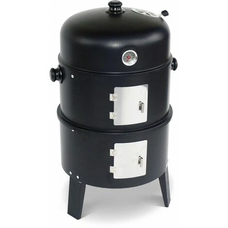Barbecue Fumoir Au Charbon De Bois Ø38cm – Edouard – Smoker Avec Aérateur. Fumoir. Gril. Boite De Fumage. Noir 3 Barbecue Fumoir Au Charbon De Bois Ø38cm – Edouard – Smoker Avec Aérateur. Fumoir. Gril. Boite De Fumage. Noir