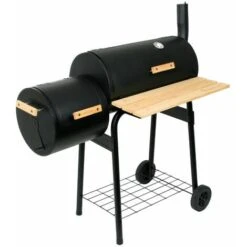 BBQ-Toro Barbecue Smoker Grill Charbon De Bois Avec Boîte à Feu Combinaison BBQ Grill Smoker, Barbecue Cart Charcoal Grill Avec Smoker