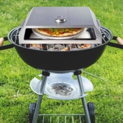 Boîte à Pizza En Acier Inoxydable Four à Pizza Avec La Plaque Céramique Pour Barbecue De Gaz De Charbon Ou De Bois Bighorn Ensembles De Cuisson De Pizza Pour Gril à Gaz -Jardin Calme Soldes Magasin 36001059 3