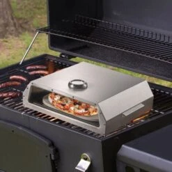 Boîte à Pizza En Acier Inoxydable Four à Pizza Avec La Plaque Céramique Pour Barbecue De Gaz De Charbon Ou De Bois Bighorn Ensembles De Cuisson De Pizza Pour Gril à Gaz -Jardin Calme Soldes Magasin 36001059 5