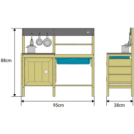 Cuisine Extérieure En Bois Pour Enfant 4 Cuisine Extérieure En Bois Pour Enfant – Image 2