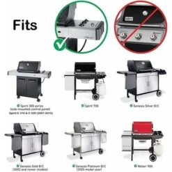 GFTIME 7537 57CM Flavorizer Bar En Acier Porcelaine Chaleur Plaque Gaz Gril Pièces De Rechange Pour Weber Spirit 300 Serie 3 Brûleurs Spirit E310 E320 Avec 3 Boutons De Brûleur Latéral, Spirit 700, Weber 900, 5 Pack -Jardin Calme Soldes Magasin 36757784 3