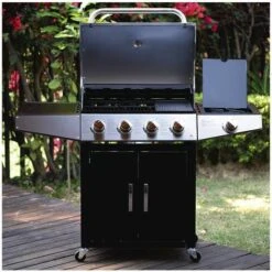 Barbecue Gaz Party 5 - 5 Brûleurs Dont 1 Latéral - 15.2 KW -Jardin Calme Soldes Magasin 3905516 3