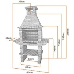 No Name Barbecue En Brique Sines 8 No Name Barbecue En Brique Sines -Jardin Calme Soldes Magasin 395856 3